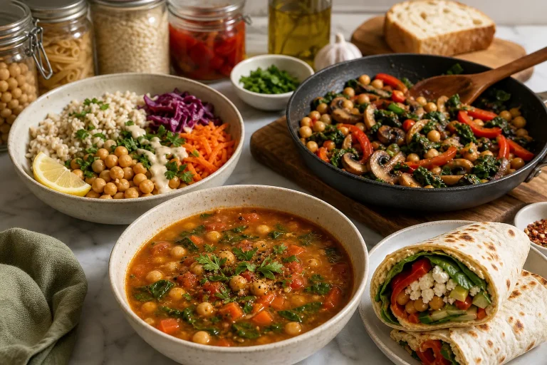AI-generated editorial illustration for How to Build a Flexible Pantry Meal Without a Fixed Recipe