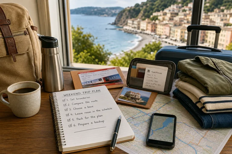 AI-generated editorial illustration for A Reusable Checklist for Planning a Weekend Trip